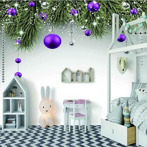Stereoskopische Pflanze Grünes Blatt Lila Hängematte 3D Tapeten Tapete Luxus Home Esszimmer Fototapete Effekt Wohnzimmer Schlafzimmer Kinderzimmer-200cm×140cm von XLMING