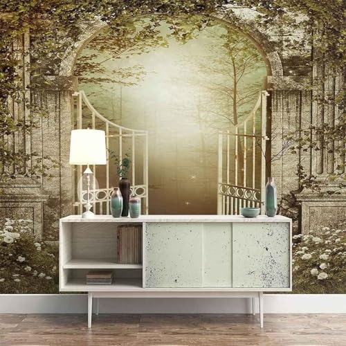 Vintage Garten Eisentor Kunst 3D Tapeten Tapete Luxus Home Esszimmer Fototapete Effekt Wohnzimmer Schlafzimmer Kinderzimmer-350cm×256cm Vintage Garten Eisentor Kunst 3D Tapeten Tapete Luxus Home Esszimmer Fototapete Effekt Wohnzimmer Schlafzimmer Kinderzimmer-350cm×256cm von XLMING