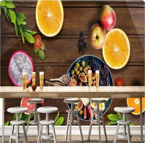 Vintage Holzmaserung Obst Grüne Blätter 3D Tapeten Tapete Luxus Home Esszimmer Fototapete Effekt Wohnzimmer Schlafzimmer Kinderzimmer-350cm×256cm Vintage Holzmaserung Obst Grüne Blätter 3D Tapeten Tapete Luxus Home Esszimmer Fototapete Effekt Wohnzimmer Schlafzimmer Kinderzimmer-350cm×256cm von XLMING