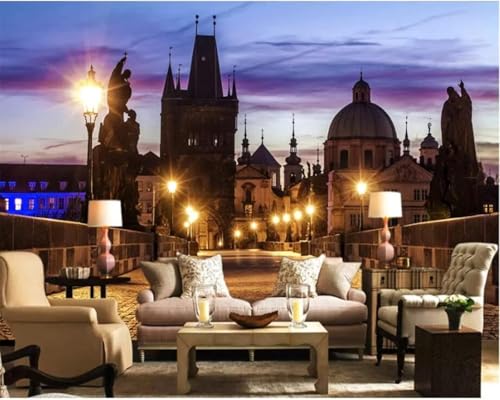 XLMING Abend Schöne Architektur Schloss Straße Straßenlaterne Tapete 3D Luxuriöse Seide Büro Esszimmer Sofa Flur Schlafzimmer Wohnzimmer TV Dekorative Wand-300cm×210cm XLMING Abend Schöne Architektur Schloss Straße Straßenlaterne Tapete 3D Luxuriöse Seide Büro Esszimmer Sofa Flur Schlafzimmer Wohnzimmer TV Dekorative Wand-300cm×210cm von XLMING