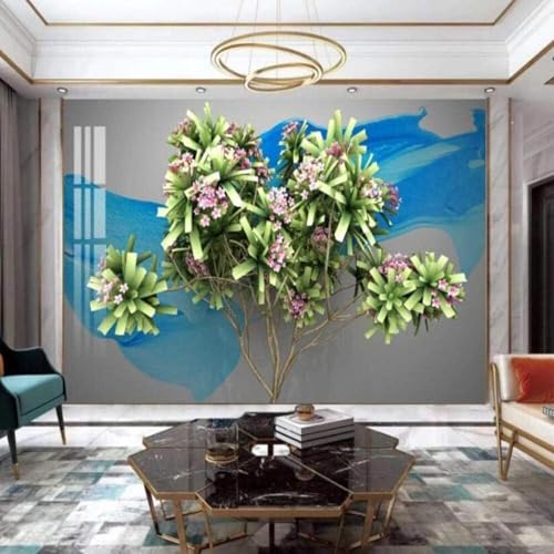 XLMING Abstrakte Frischpflanzenblume Grüner Baum 3D Tapete Premium Strukturierte Seide Speisesaal Arbeitszimmer Wohnzimmer Schlafzimmer Sofa TV Wand-200cm×140cm XLMING Abstrakte Frischpflanzenblume Grüner Baum 3D Tapete Premium Strukturierte Seide Speisesaal Arbeitszimmer Wohnzimmer Schlafzimmer Sofa TV Wand-200cm×140cm von XLMING