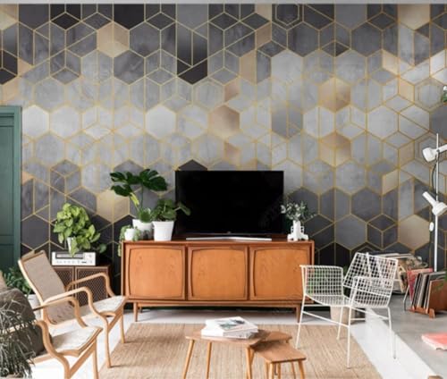 XLMING Abstrakte Goldene Linie Geometrisch 3D Tapeten Tapete Seidigkeit Home Esszimmer Möbel Sofa Schlafzimmer Wohnzimmer TV Hintergrund-400cm×280cm XLMING Abstrakte Goldene Linie Geometrisch 3D Tapeten Tapete Seidigkeit Home Esszimmer Möbel Sofa Schlafzimmer Wohnzimmer TV Hintergrund-400cm×280cm von XLMING