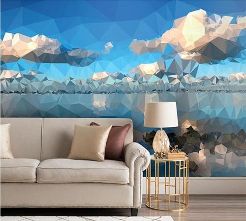 XLMING Abstrakte Kunst Geometrischer Blauer Himmel Weiße Wolken Dreidimensional 3D Tapete Premium Strukturierte Seide Speisesaal Arbeitszimmer Wohnzimmer Schlafzimmer Sofa TV Wand-430cm×300cm XLMING Abstrakte Kunst Geometrischer Blauer Himmel Weiße Wolken Dreidimensional 3D Tapete Premium Strukturierte Seide Speisesaal Arbeitszimmer Wohnzimmer Schlafzimmer Sofa TV Wand-430cm×300cm von XLMING