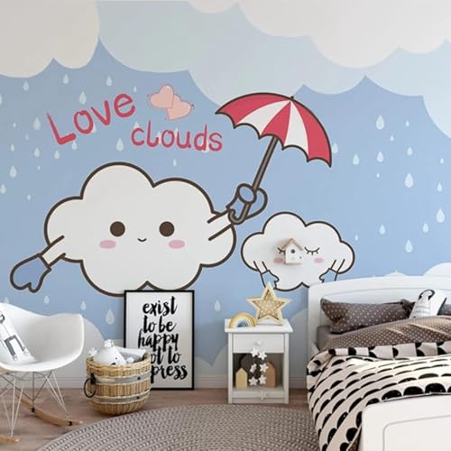XLMING Cartoon Handgezeichnete Niedliche Weiße Wolken Regenschirm 3D Tapeten Tapete Seidigkeit Home Esszimmer Möbel Sofa Schlafzimmer Wohnzimmer TV Hintergrund-200cm×140cm XLMING Cartoon Handgezeichnete Niedliche Weiße Wolken Regenschirm 3D Tapeten Tapete Seidigkeit Home Esszimmer Möbel Sofa Schlafzimmer Wohnzimmer TV Hintergrund-200cm×140cm von XLMING
