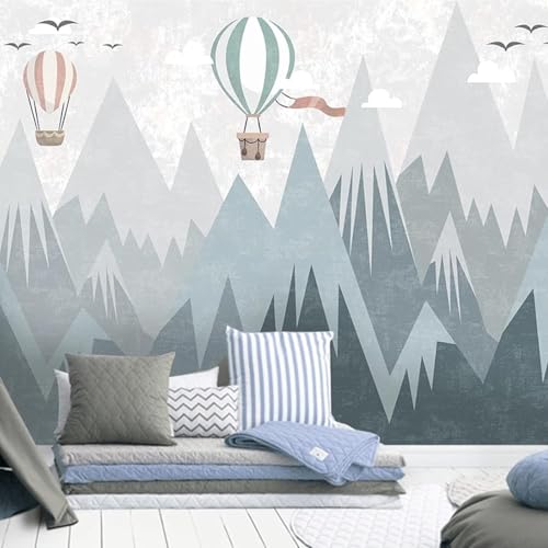 XLMING Cartoon Handzeichnung Heißluftballon Geometrischen Berg 3D Tapete Premium Strukturierte Seide Speisesaal Arbeitszimmer Wohnzimmer Schlafzimmer Sofa TV Wand-350cm×256cm XLMING Cartoon Handzeichnung Heißluftballon Geometrischen Berg 3D Tapete Premium Strukturierte Seide Speisesaal Arbeitszimmer Wohnzimmer Schlafzimmer Sofa TV Wand-350cm×256cm von XLMING