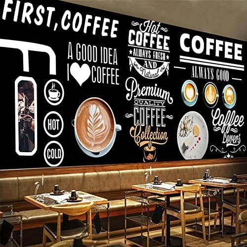 XLMING Chalkboard Hand Gezeichnet Coffee Shop Westlichen Restaurant 3D Tapeten Home Esszimmer Sofa Schlafzimmer Wohnzimmer TV Hintergrund-150cm×105cm von XLMING