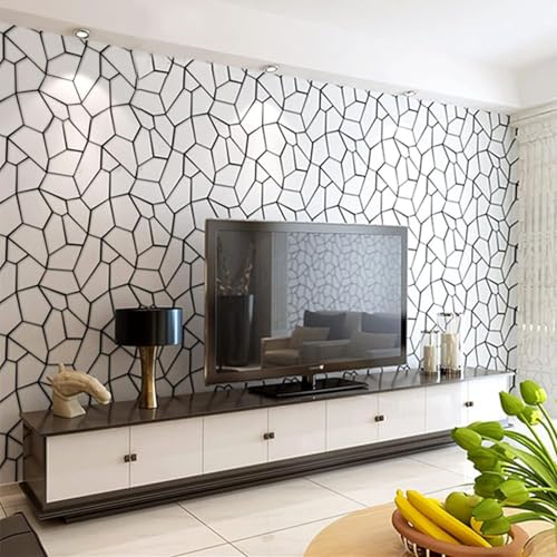 XLMING Dreidimensional Kunst Abstrakte Linie Geometrisch 3D Tapeten Tapete Seidigkeit Home Esszimmer Möbel Sofa Schlafzimmer Wohnzimmer TV Hintergrund-300cm×210cm von XLMING