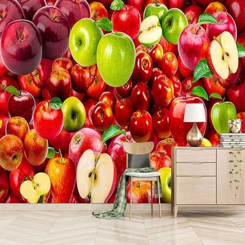 XLMING Einfach Dreidimensional Rot Grün Obst 3D Tapete Premium Strukturierte Seide Speisesaal Arbeitszimmer Wohnzimmer Schlafzimmer Sofa TV Wand-300cm×210cm XLMING Einfach Dreidimensional Rot Grün Obst 3D Tapete Premium Strukturierte Seide Speisesaal Arbeitszimmer Wohnzimmer Schlafzimmer Sofa TV Wand-300cm×210cm von XLMING