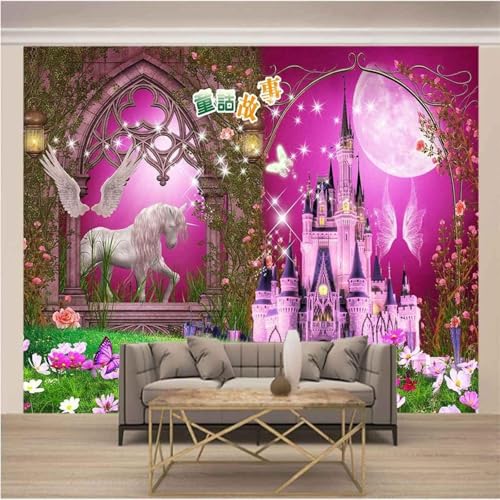 XLMING Fantasie Schloss Schmetterling Blume Tier Pferde 3D Tapete Hochwertige Strukturierte Seide Wohnzimmer Sofa Schlafzimmer Esszimmer Home Dekoration-150cm×105cm XLMING Fantasie Schloss Schmetterling Blume Tier Pferde 3D Tapete Hochwertige Strukturierte Seide Wohnzimmer Sofa Schlafzimmer Esszimmer Home Dekoration-150cm×105cm von XLMING