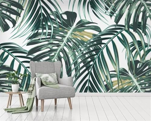 XLMING Frische Nur Schöne Tropische Pflanzen Grüne Blätter 3D Tapeten Tapete Seidigkeit Home Esszimmer Möbel Sofa Schlafzimmer Wohnzimmer TV Hintergrund-430cm×300cm von XLMING