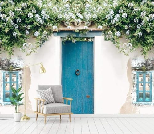 XLMING Greenery Reben Blumen Aquarell Türen Fenster 3D Tapete Hochwertige Strukturierte Seide Wohnzimmer Sofa Schlafzimmer Esszimmer Home Dekoration-350cm×256cm XLMING Greenery Reben Blumen Aquarell Türen Fenster 3D Tapete Hochwertige Strukturierte Seide Wohnzimmer Sofa Schlafzimmer Esszimmer Home Dekoration-350cm×256cm von XLMING