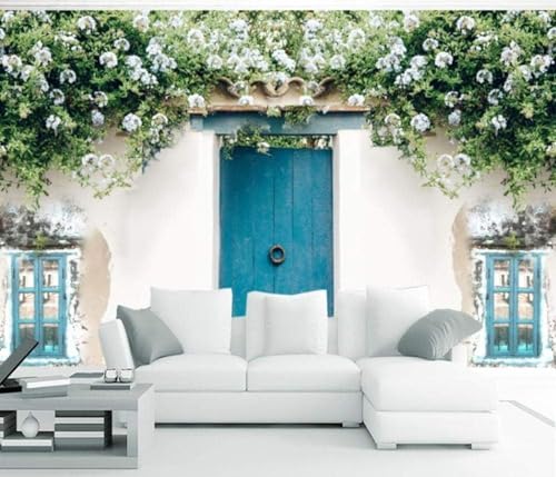 XLMING Greenery Reben Blumen Aquarell Türen Fenster 3D Tapete Premium Strukturierte Seide Speisesaal Arbeitszimmer Wohnzimmer Schlafzimmer Sofa TV Wand-300cm×210cm XLMING Greenery Reben Blumen Aquarell Türen Fenster 3D Tapete Premium Strukturierte Seide Speisesaal Arbeitszimmer Wohnzimmer Schlafzimmer Sofa TV Wand-300cm×210cm von XLMING