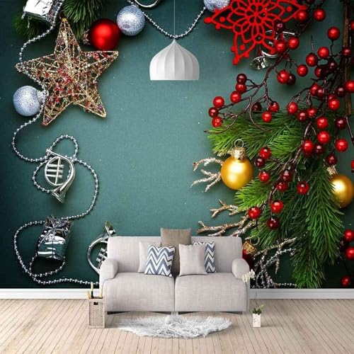 XLMING Grünpflanzen Multicolour Hanging Balls Kreativ 3D Tapete Premium Strukturierte Seide Speisesaal Arbeitszimmer Wohnzimmer Schlafzimmer Sofa TV Wand-200cm×140cm von XLMING