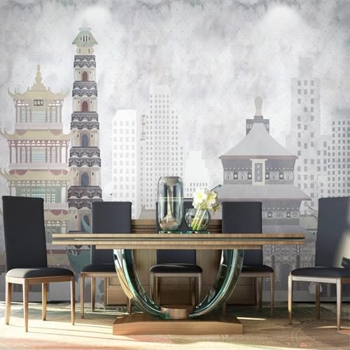 XLMING Hand Gezeichnet Dreidimensionale Stadt Gebäude Turm Vintage 3D Tapeten Tapete Seidigkeit Home Esszimmer Möbel Sofa Schlafzimmer Wohnzimmer TV Hintergrund-150cm×105cm XLMING Hand Gezeichnet Dreidimensionale Stadt Gebäude Turm Vintage 3D Tapeten Tapete Seidigkeit Home Esszimmer Möbel Sofa Schlafzimmer Wohnzimmer TV Hintergrund-150cm×105cm von XLMING