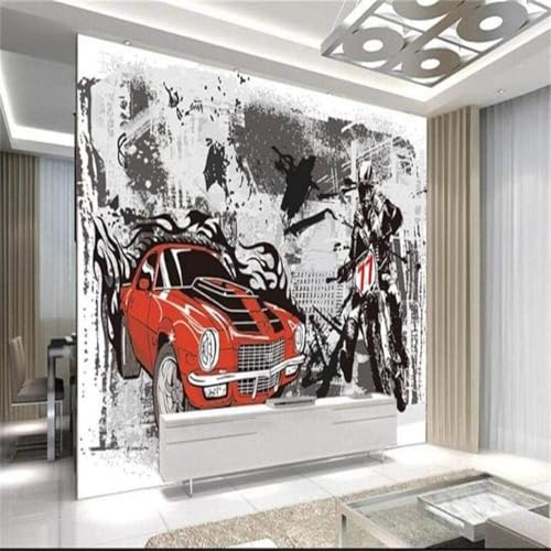 XLMING Handgemalt Graffiti Kunst Motorrad Rennfahrer Abstrakt 3D Tapete Premium Strukturierte Seide Speisesaal Arbeitszimmer Wohnzimmer Schlafzimmer Sofa TV Wand-250cm×170cm XLMING Handgemalt Graffiti Kunst Motorrad Rennfahrer Abstrakt 3D Tapete Premium Strukturierte Seide Speisesaal Arbeitszimmer Wohnzimmer Schlafzimmer Sofa TV Wand-250cm×170cm von XLMING