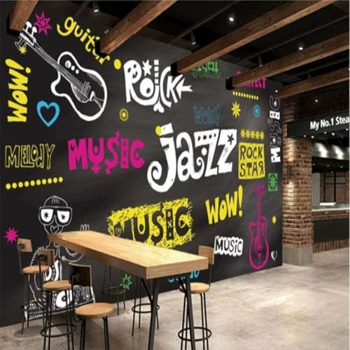 XLMING Handgemalt Tafel Straße Graffiti Musik Buchstaben 3D Tapete Premium Strukturierte Seide Speisesaal Arbeitszimmer Wohnzimmer Schlafzimmer Sofa TV Wand-350cm×256cm XLMING Handgemalt Tafel Straße Graffiti Musik Buchstaben 3D Tapete Premium Strukturierte Seide Speisesaal Arbeitszimmer Wohnzimmer Schlafzimmer Sofa TV Wand-350cm×256cm von XLMING