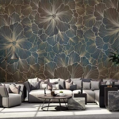 XLMING Handgemalte Kunst Geometrische Goldene Linie Blume 3D Tapete Premium Strukturierte Seide Speisesaal Arbeitszimmer Wohnzimmer Schlafzimmer Sofa TV Wand-350cm×256cm XLMING Handgemalte Kunst Geometrische Goldene Linie Blume 3D Tapete Premium Strukturierte Seide Speisesaal Arbeitszimmer Wohnzimmer Schlafzimmer Sofa TV Wand-350cm×256cm von XLMING