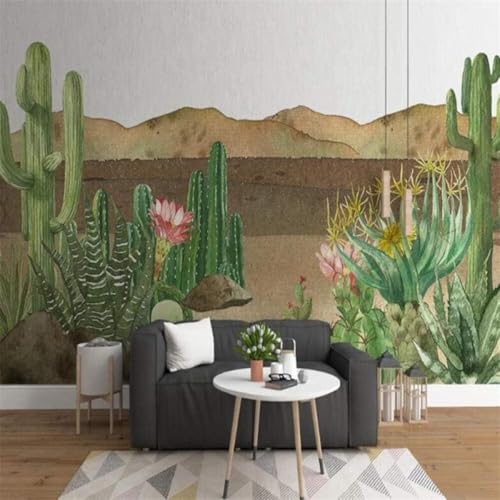 XLMING Handgemalte Tropische Pflanze Kaktusblüte Im Vintage Stil 3D Tapete Hochwertige Strukturierte Seide Wohnzimmer Sofa Schlafzimmer Esszimmer Home Dekoration-400cm×280cm XLMING Handgemalte Tropische Pflanze Kaktusblüte Im Vintage Stil 3D Tapete Hochwertige Strukturierte Seide Wohnzimmer Sofa Schlafzimmer Esszimmer Home Dekoration-400cm×280cm von XLMING