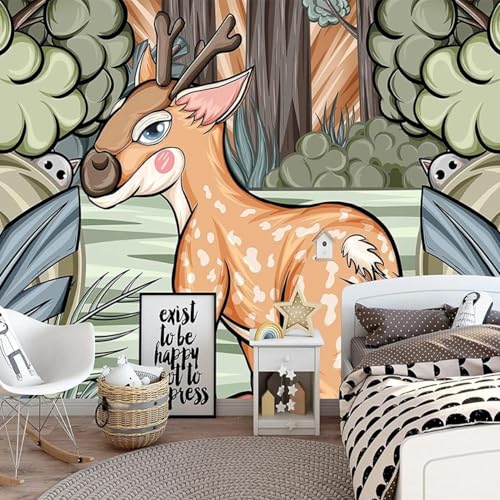 XLMING Handgemalter Retro Cartoon Wald Elch 3D Tapeten Tapete Seidigkeit Home Esszimmer Möbel Sofa Schlafzimmer Wohnzimmer TV Hintergrund-250cm×170cm XLMING Handgemalter Retro Cartoon Wald Elch 3D Tapeten Tapete Seidigkeit Home Esszimmer Möbel Sofa Schlafzimmer Wohnzimmer TV Hintergrund-250cm×170cm von XLMING