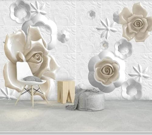 XLMING Individualität Kunstschnitzerei Rosenrelief 3D Tapete Premium Strukturierte Seide Speisesaal Arbeitszimmer Wohnzimmer Schlafzimmer Sofa TV Wand-250cm×170cm XLMING Individualität Kunstschnitzerei Rosenrelief 3D Tapete Premium Strukturierte Seide Speisesaal Arbeitszimmer Wohnzimmer Schlafzimmer Sofa TV Wand-250cm×170cm von XLMING