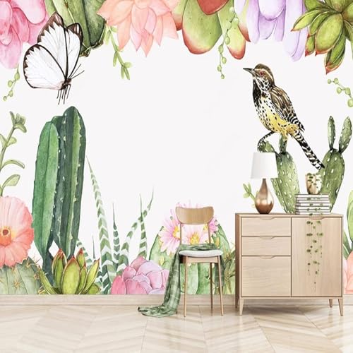 XLMING Kaktus Blume Schmetterling Vogel 3D Tapete Hochwertige Strukturierte Seide Wohnzimmer Sofa Schlafzimmer Esszimmer Home Dekoration-300cm×210cm XLMING Kaktus Blume Schmetterling Vogel 3D Tapete Hochwertige Strukturierte Seide Wohnzimmer Sofa Schlafzimmer Esszimmer Home Dekoration-300cm×210cm von XLMING