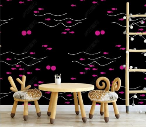 XLMING Kreative Retro Linie Fisch Schwarz 3D Tapeten Tapete Seidigkeit Home Esszimmer Möbel Sofa Schlafzimmer Wohnzimmer TV Hintergrund-200cm×140cm XLMING Kreative Retro Linie Fisch Schwarz 3D Tapeten Tapete Seidigkeit Home Esszimmer Möbel Sofa Schlafzimmer Wohnzimmer TV Hintergrund-200cm×140cm von XLMING