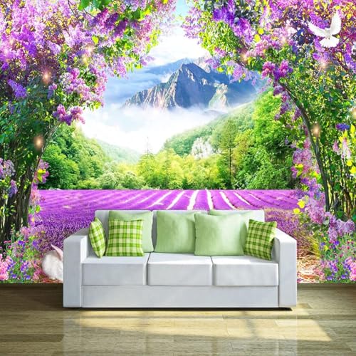 XLMING Kuscheliges Lavendelblütenmeer Big Hill Forest 3D Tapeten Tapete Seidigkeit Home Esszimmer Möbel Sofa Schlafzimmer Wohnzimmer TV Hintergrund-400cm×280cm XLMING Kuscheliges Lavendelblütenmeer Big Hill Forest 3D Tapeten Tapete Seidigkeit Home Esszimmer Möbel Sofa Schlafzimmer Wohnzimmer TV Hintergrund-400cm×280cm von XLMING