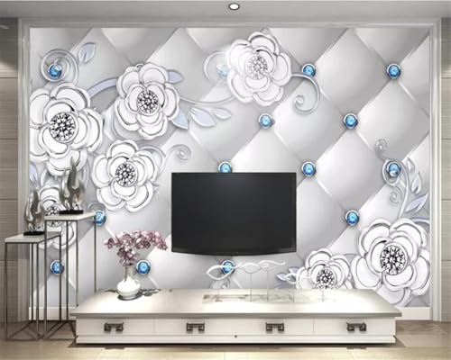 XLMING Minimalistisch Gepolstert Dreidimensional Floral Künstlerisch 3D Tapete Hochwertige Strukturierte Seide Wohnzimmer Sofa Schlafzimmer Esszimmer Home Dekoration-400cm×280cm XLMING Minimalistisch Gepolstert Dreidimensional Floral Künstlerisch 3D Tapete Hochwertige Strukturierte Seide Wohnzimmer Sofa Schlafzimmer Esszimmer Home Dekoration-400cm×280cm von XLMING