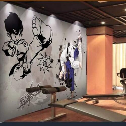 XLMING Nostalgische Retro Handgemalte Kunst Kickboxen Gym 3D Tapete Hochwertige Strukturierte Seide Wohnzimmer Sofa Schlafzimmer Esszimmer Home Dekoration-250cm×170cm XLMING Nostalgische Retro Handgemalte Kunst Kickboxen Gym 3D Tapete Hochwertige Strukturierte Seide Wohnzimmer Sofa Schlafzimmer Esszimmer Home Dekoration-250cm×170cm von XLMING