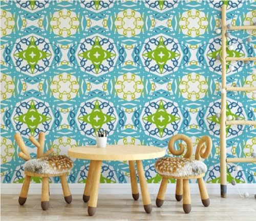 XLMING Retro Abstrakte Geometrische Bunte Linie Tapete 3D Luxuriöse Seide Büro Esszimmer Sofa Flur Schlafzimmer Wohnzimmer TV Dekorative Wand-250cm×170cm von XLMING