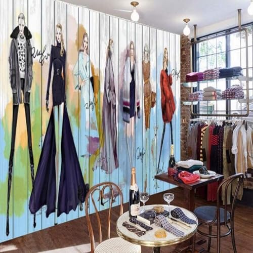 XLMING Retro Kunst Holzmaserung Models Schöne Frauen 3D Tapete Premium Strukturierte Seide Speisesaal Arbeitszimmer Wohnzimmer Schlafzimmer Sofa TV Wand-350cm×256cm XLMING Retro Kunst Holzmaserung Models Schöne Frauen 3D Tapete Premium Strukturierte Seide Speisesaal Arbeitszimmer Wohnzimmer Schlafzimmer Sofa TV Wand-350cm×256cm von XLMING