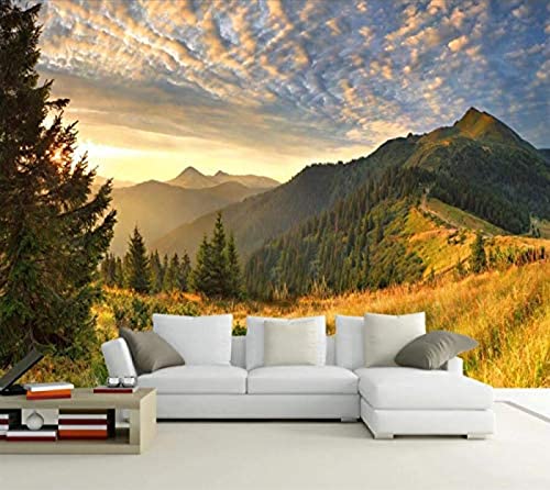 XLMING Tapete Wandbild Wanddekor Foto 3D Moderne Natur Bergblick fototapete 3d effekt tapete Wohnzimmer Schlafzimmer Hintergrundbild-250cm×170cm von XLMING