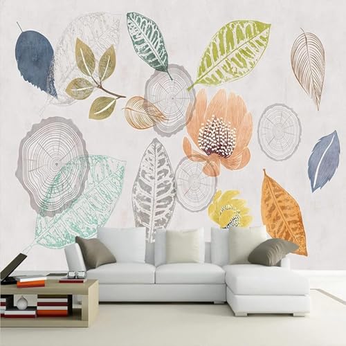 XLMING Vintage Colourful Plant Leaf Tree Rad Des Jahres 3D Tapete Hochwertige Strukturierte Seide Wohnzimmer Sofa Schlafzimmer Esszimmer Home Dekoration-200cm×140cm XLMING Vintage Colourful Plant Leaf Tree Rad Des Jahres 3D Tapete Hochwertige Strukturierte Seide Wohnzimmer Sofa Schlafzimmer Esszimmer Home Dekoration-200cm×140cm von XLMING