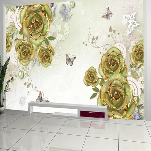 XLMING Vintage Golden Art Blume Schmetterling 3D Tapeten Tapete Seidigkeit Home Esszimmer Möbel Sofa Schlafzimmer Wohnzimmer TV Hintergrund-150cm×105cm XLMING Vintage Golden Art Blume Schmetterling 3D Tapeten Tapete Seidigkeit Home Esszimmer Möbel Sofa Schlafzimmer Wohnzimmer TV Hintergrund-150cm×105cm von XLMING