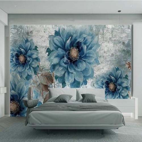 XLMING Vintage Handgemalte Kunst Blaue Blumen Abstrakt 3D Tapeten Tapete Seidigkeit Home Esszimmer Möbel Sofa Schlafzimmer Wohnzimmer TV Hintergrund-400cm×280cm XLMING Vintage Handgemalte Kunst Blaue Blumen Abstrakt 3D Tapeten Tapete Seidigkeit Home Esszimmer Möbel Sofa Schlafzimmer Wohnzimmer TV Hintergrund-400cm×280cm von XLMING