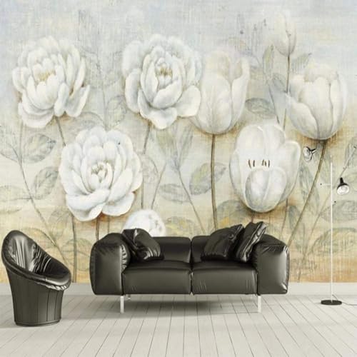 XLMING Vintage Handgemalte Kunst Tulpe Rose 3D Tapete Premium Strukturierte Seide Speisesaal Arbeitszimmer Wohnzimmer Schlafzimmer Sofa TV Wand-400cm×280cm XLMING Vintage Handgemalte Kunst Tulpe Rose 3D Tapete Premium Strukturierte Seide Speisesaal Arbeitszimmer Wohnzimmer Schlafzimmer Sofa TV Wand-400cm×280cm von XLMING
