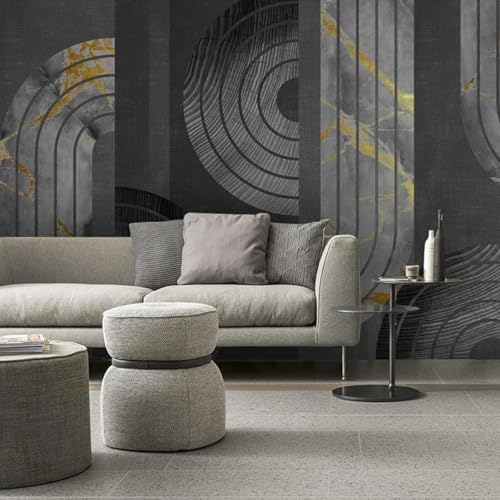 XLMING Vintage Kreative Linie Geometrisches Marmorimitat 3D Tapeten Tapete Seidigkeit Home Esszimmer Möbel Sofa Schlafzimmer Wohnzimmer TV Hintergrund-250cm×170cm von XLMING