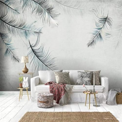XLMING Vintage Simple Fresh Rainforest Plant Palm Leaf 3D Tapeten Tapete Seidigkeit Home Esszimmer Möbel Sofa Schlafzimmer Wohnzimmer TV Hintergrund-430cm×300cm von XLMING