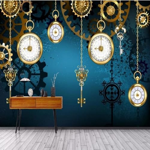 XLMING Vintage Uhr Schlüssel Graffiti Werkzeug Kunst 3D Tapete Premium Strukturierte Seide Speisesaal Arbeitszimmer Wohnzimmer Schlafzimmer Sofa TV Wand-200cm×140cm XLMING Vintage Uhr Schlüssel Graffiti Werkzeug Kunst 3D Tapete Premium Strukturierte Seide Speisesaal Arbeitszimmer Wohnzimmer Schlafzimmer Sofa TV Wand-200cm×140cm von XLMING