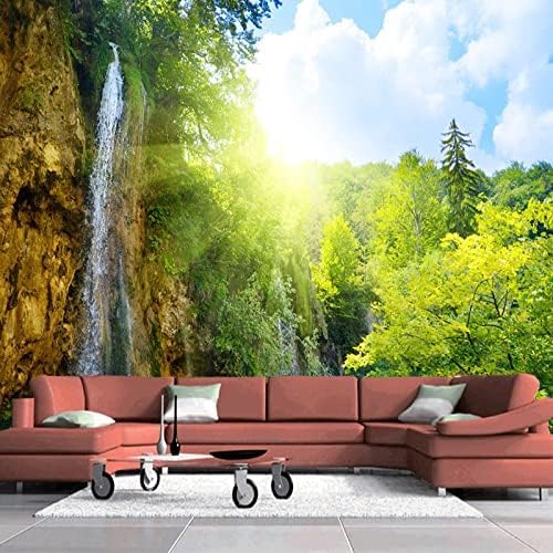 XLMING Wasserfälle Landschaftliche Seen 3D Tapeten Home Esszimmer Sofa Schlafzimmer Wohnzimmer TV Hintergrund-300cm×210cm von XLMING