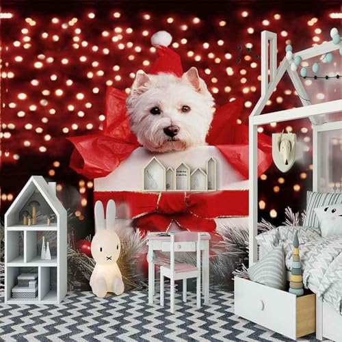 XLMING Würfelförmiger Weißer Hund Pflanze Creative 3D Tapete Premium Strukturierte Seide Speisesaal Arbeitszimmer Wohnzimmer Schlafzimmer Sofa TV Wand-430cm×300cm XLMING Würfelförmiger Weißer Hund Pflanze Creative 3D Tapete Premium Strukturierte Seide Speisesaal Arbeitszimmer Wohnzimmer Schlafzimmer Sofa TV Wand-430cm×300cm von XLMING