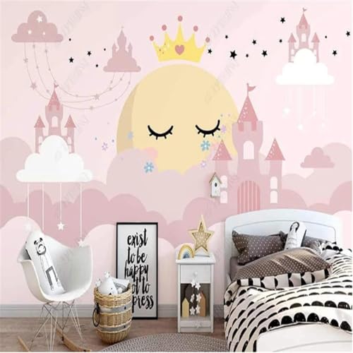 XLMING Wunderschöne Rosa Handgemalte Schlösser Sterne Und Wolken 3D Tapete Hochwertige Strukturierte Seide Wohnzimmer Sofa Schlafzimmer Esszimmer Home Dekoration-350cm×256cm XLMING Wunderschöne Rosa Handgemalte Schlösser Sterne Und Wolken 3D Tapete Hochwertige Strukturierte Seide Wohnzimmer Sofa Schlafzimmer Esszimmer Home Dekoration-350cm×256cm von XLMING