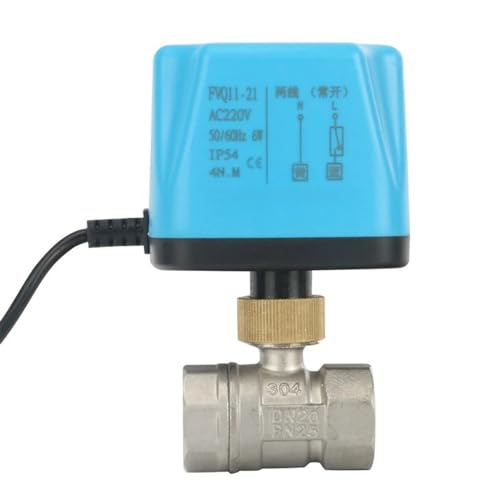XLMURZAC 1/2" 3/4" 1" Edelstahl, normalerweise geschlossen/offen, motorisierter Kugelhahn, 220 V, 12 V, 24 V, 2-Draht-Elektrokugelhahn(220VAC-NORMALLY Open,DN32) von XLMURZAC