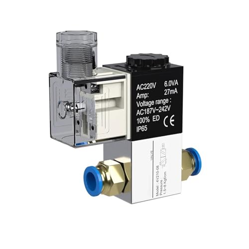 XLMURZAC Luftmagnetventile 2V025-08 2 Positionen 2 Anschlüsse 1/4 Zoll Normalerweise geschlossenes Ventil Pneumatisches Magnetventil 12 V 24 V 110 V 220 V Volt(2v025-08 W 2pcs 1002) von XLMURZAC