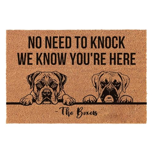 Lustige Fußmatte für die Veranda, Terrasse, Dekoration für den Eingangsbereich, Outdoor, personalisierter Teppich mit strapazierfähiger, rutschfester Kokosfaser-Fußmatte, 60 x 40 cm (We Know You're Lustige Fußmatte für die Veranda, Terrasse, Dekoration für den Eingangsbereich, Outdoor, personalisierter Teppich mit strapazierfähiger, rutschfester Kokosfaser-Fußmatte, 60 x 40 cm (We Know You're von XLQHYH