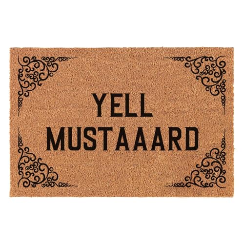 XLQHYH Lustige Fußmatte für die Veranda, Terrasse, Dekoration für den Eingangsbereich, Outdoor, personalisierter Teppich mit strapazierfähiger, rutschfester Kokosfaser-Fußmatte, 60 x 40 cm (Yell XLQHYH Lustige Fußmatte für die Veranda, Terrasse, Dekoration für den Eingangsbereich, Outdoor, personalisierter Teppich mit strapazierfähiger, rutschfester Kokosfaser-Fußmatte, 60 x 40 cm (Yell von XLQHYH