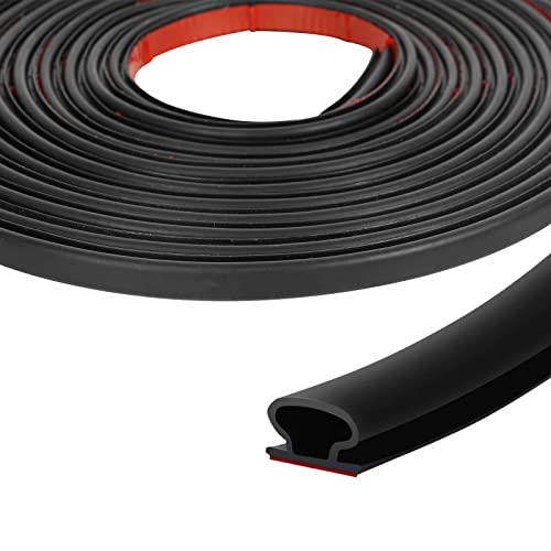 Dichtungsband Selbstklebend,9mm x 6mm Flexibel Türdichtung Fensterdichtung Winddicht Staubdicht und Schalldicht Dichtungsband Tensterdichtung für Fenster, Schiebetüren und Garderobe (Schwarz, 15M) von XLSBZ