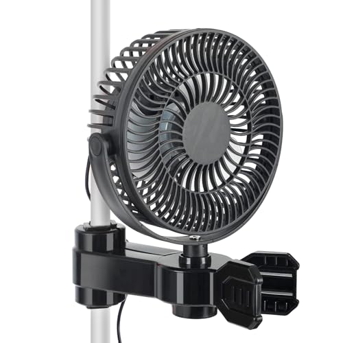 XLSBZ 3.5W Grow Ventilator mit Clip,USB Oszillierender Ventilator,EC-Motor,Grow Lüfter Clip Ventilator für Zelt, Kleines Gewächshaus von XLSBZ