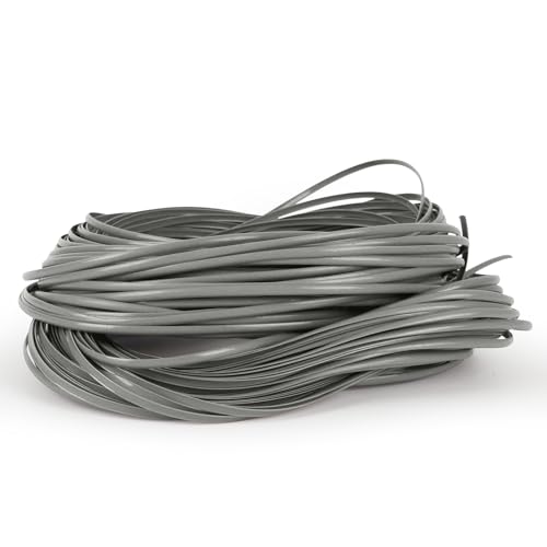 XLSBZ 90m Kunststoff Gewebtes Rattan, Rattan Reparaturmaterial für Outdoor Rattan Möbel Reparatur,DIY Aufbewahrungskorb (Hellgrau) von XLSBZ