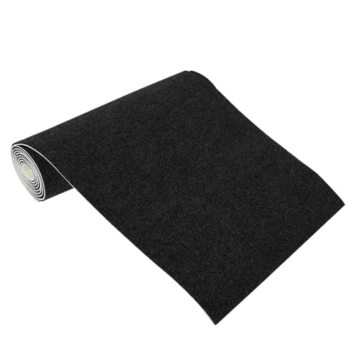 XLSBZ Fussmatte Schmutzfangmatte,40x200cm Teppich Eingangsbereich Innen Waschbar Fusmattenteppich Wasserdicht rutschfest Fußmatte für Innen,Küche,Schlafzimmer (Schwarz) von XLSBZ